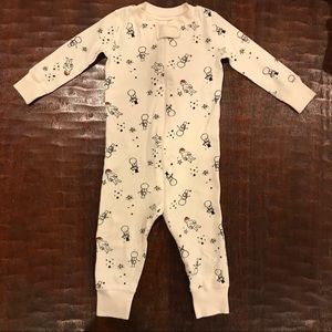 Hanna Andersson snowman print zip sleeper